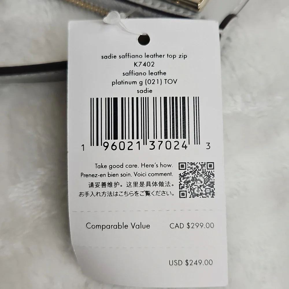 Kate Spade Sadie Crossbody Set Saffiano Leather Stone Path Gray Gold